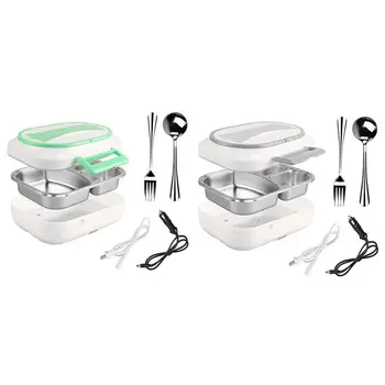 

Us Plug Portable Electric Lunch Box - Car Use 12V Home Use 110V Electric Heating Food Heater, Bento Meal Warmer Lunch Warmer Box