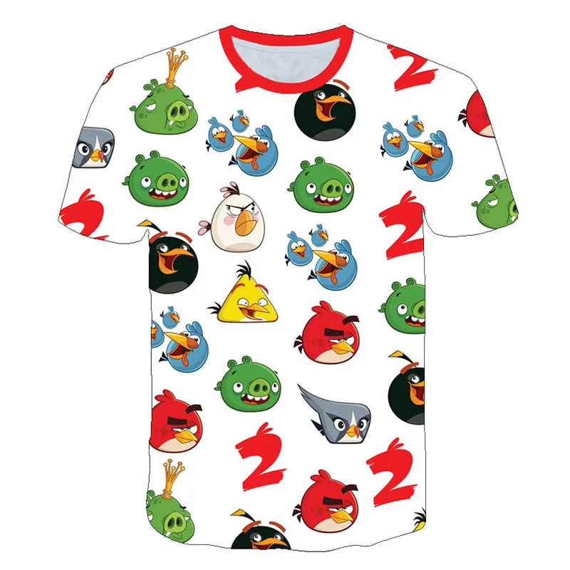 New Arrival 3D Print Angry Movie 2 kid T Shirt Fashion Style T-shirt Birds 2 Streetwear Boys and Girls T-shirts