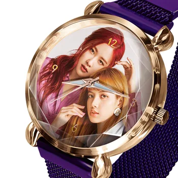

Customize You Personality Picture Watch Girl Sisters Women Watches Diy Album Custom Made Photo LOGO Couple Gift Clock WM403