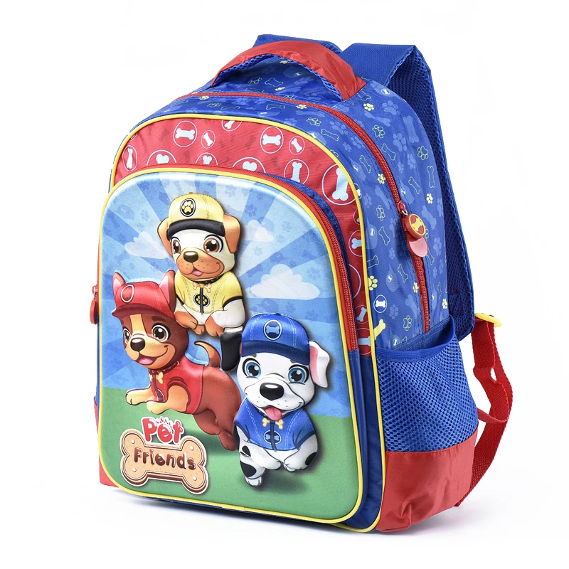Детские школьные сумки для девочек и мальчиков, ортопедический школьный рюкзак с 3d рисунком, рюкзак для первоклассника, mochilar - Цвет: Three Dog
