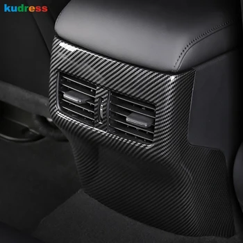 

For Mazda 3 M3 Axela 2019 2020 Steel Carbon Fiber Car Rear Air Vent Cover Trim Air Conditioner Outlet Frame Interior Accesorios