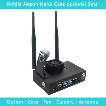 

Nvidia Jetson Nano Metal Case Enclosure Shell support Cooling Fan Camera Antenna Reset Power Switch Button for JETSON NANO