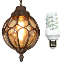 Винтажный потолочный алюминиевый подвесной светильник в форме шара для сада, наружное украшение, антикоррозийный подвесной светильник для дома, легкая установка