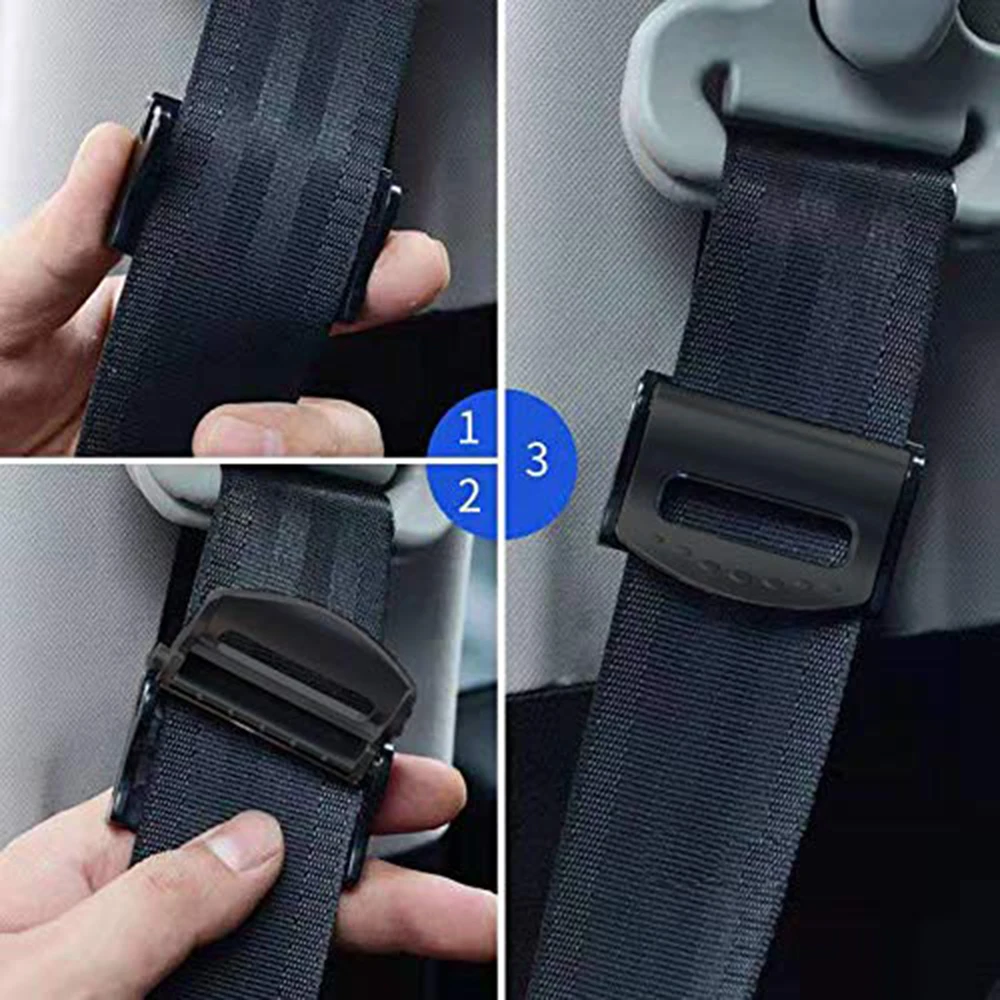 Seat Belt Clip 2pcs Upgrade Universal Car Seat Belts Clips Fitted Safety Adjustable Stopper Buckle ABS Interior 4 Colorful Accessories Set