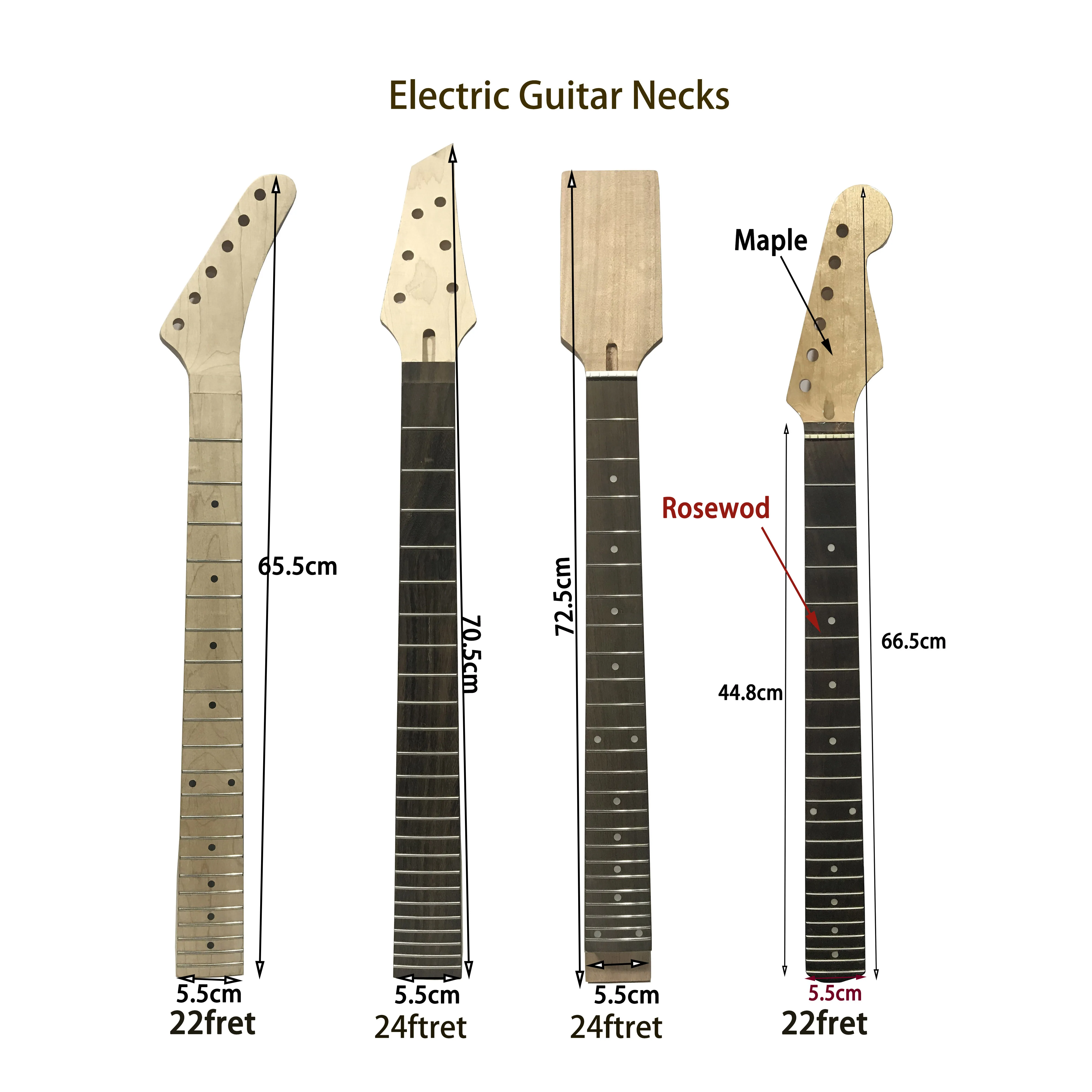 BQLZR Maple 21 Fret Guitar Neck Finger Board for Electric Guitar DIY Parts 