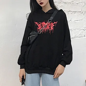 

Women Digital Print hoodies Winter Thick Fleece Long Sleeve Casual hoodie Oversized Loose Harajuku streetwear Sweatshirts