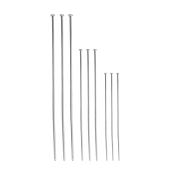 

100Pcs/Lot Stainless Steel Flat Head Pins DIY Needles Findings Tassel Earrings Beading Headpins For Jewelry Making Supplies