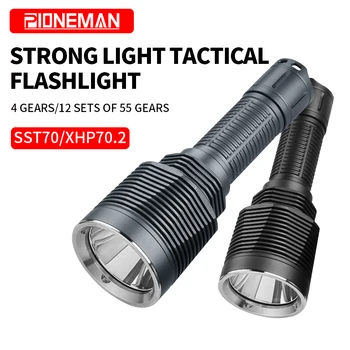 

PIONEMAN U8A Strong flashlight tactical flashlight XHP70.2／SST70 temperature control 4000 lumens outdoor lighting