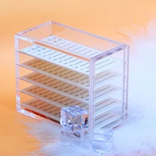 Коробка для хранения накладных ресниц 5 слоев акриловый поддон держатель ресницы для наращивания ресниц Индивидуальный объем ресниц Дисплей Стенд инструменты