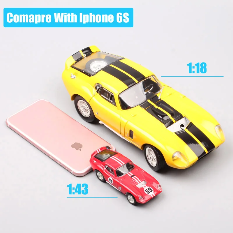 1:18 Большие весы Yat Ming 1965 SHELBY COBRA DAYTONA COUPE 427 Super Coupe #8 Литые и игрушечные автомобили