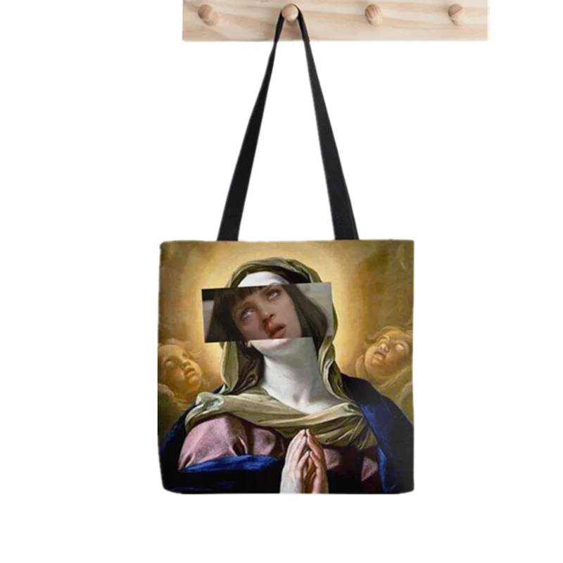 2021 Shopper ruth bader ginsburg printed Tote Bag women Harajuku shopper handbag girl Shoulder shopping bag Lady Canvas Bag