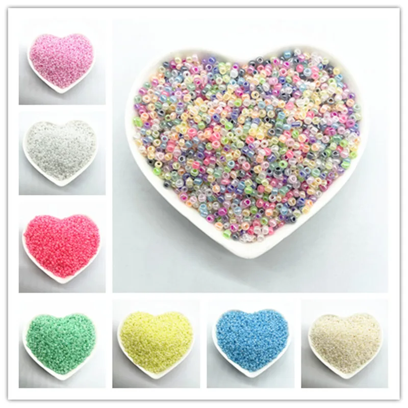 쥬얼리 제작용 체코 유리 시드 비즈, 크림 매력 효과, DIY 팔찌 목걸이 액세서리, 15g/로트, 3mm, 신제품