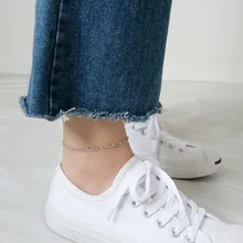 Yh623 корейский стиль S925 серебро Простой сердце персик сердце розовый Кристалл ножной браслет украшения для ног студентов женские серебряные аксессуары