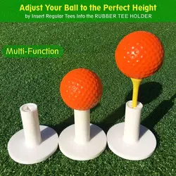 Rubber Golf Tees Holder Aid Tee Holder Training Practice Tee Ball Hole Holders For Golf Driving Range Tee Practice Tool Whi V4f7