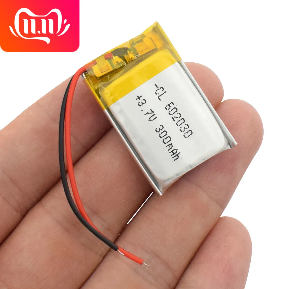 

1/2/4Pcs polymer lithium battery 602030 300mAh 3.7V Li-po Polymer li ion Battery for Bluetooth Pen Camera GPS MP5 MP3 MP4
