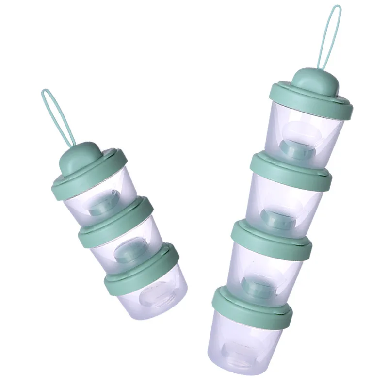 Infant milk powder box portable go out baby sub-packing storage tank rice noodles sealed moisture-proof milk powder grid milk powder storage box