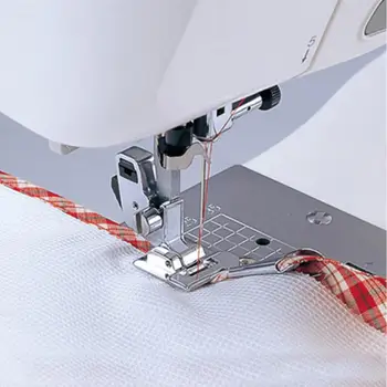 

1pc Rolled Hem Sewing Machine Foot Adjustable Foot Straight Sewing Domestic Decorative Stitches Edge Presser Machines Accessory