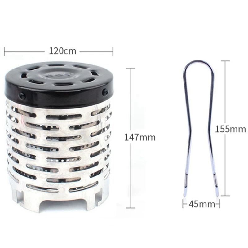 Портативный мини-обогреватель для кемпинга, наружное газовое покрытие для плиты, обогреватель из нержавеющей стали