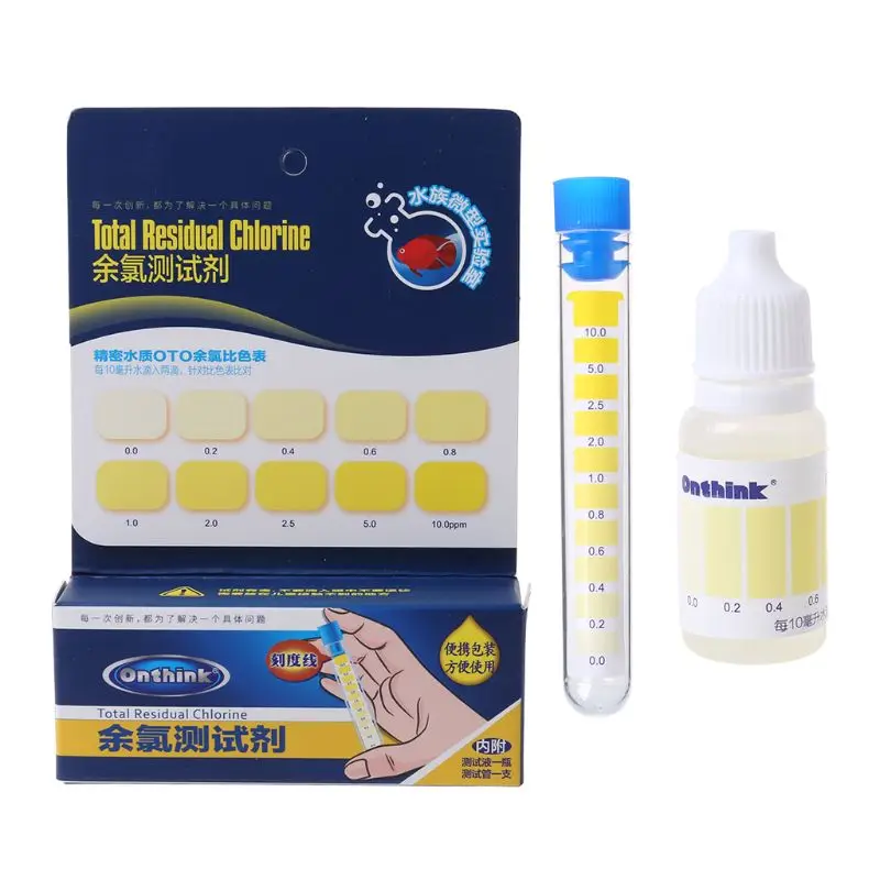 Water Quality Meter Aquarium Water Quality Testing Agent PH NO2 NO3 Chlorine Water Quality Test Nitrite Test Solution For Aquarium Fish Tank
