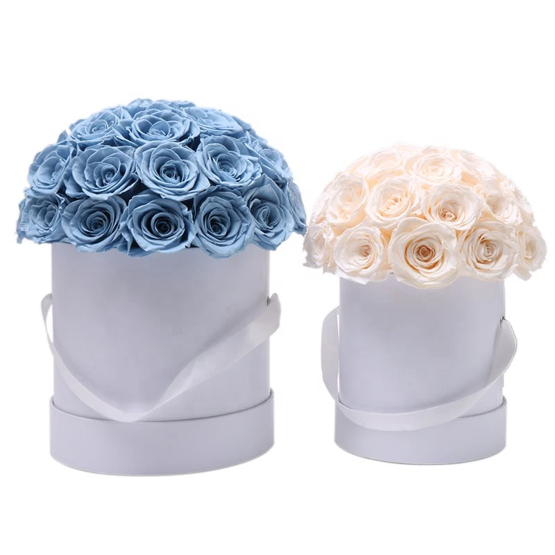 

Size Large Dome Shape Arrangement Real Natural Long Lasting Immortal Eternal Forever Flower Preserved Rose In Gift Box