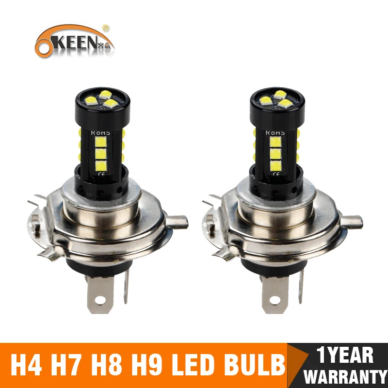 2 шт. авто Led автомобилей головной светильник тумана H4 H7 H8 H11 9005 HB3 9006 HB4