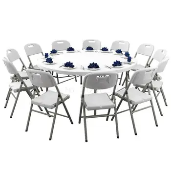 

Foldable Round Table Household Dining Table Simple Large Round Table Dining Table Folding Household Simple Outdoor Folding