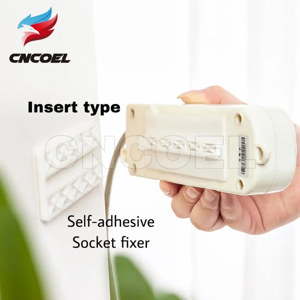 

1Pcs I-shaped Insert Type Socket Fixer Removable Self-adhesive Wall Hanging Type Home Improvement Supplies Socket Fix sticke