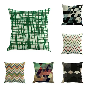 

Simple Geometric Triangle Throw Pillow Cover 45x45 Cm Pillowcases for Car Chair Sofa Square Cushion Covers