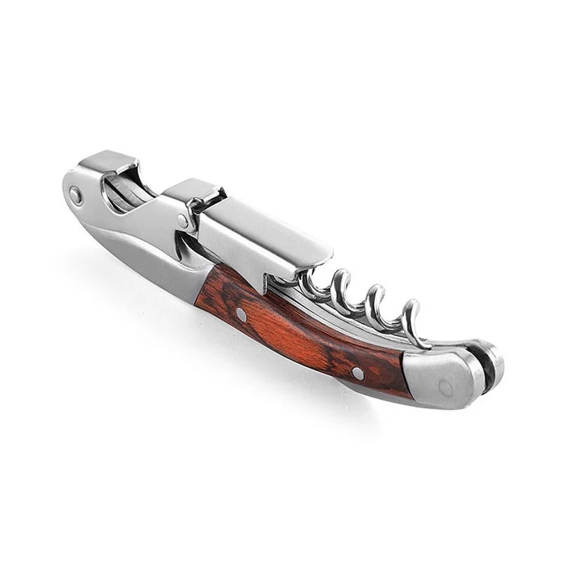 wine corkscrew Wine Corkscrew Multifunction Wooden Handle Stainless Steel Red Wine Bottle Opener Kitchen Accessories Cork Remover Beer Opener