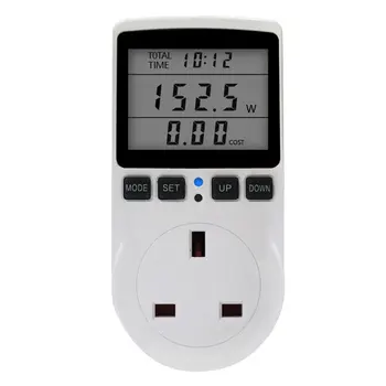 

Power Meters Digital Wattmeter Energy Meter Watt Monitor Electricity KWH/Cost Alarm Measuring Socket Analyzer