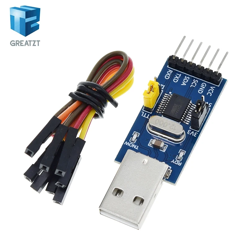 2-в-1 модуль CH341T 3 В 5 в USB для I2C IIC UART TTL одночипового последовательного порта
