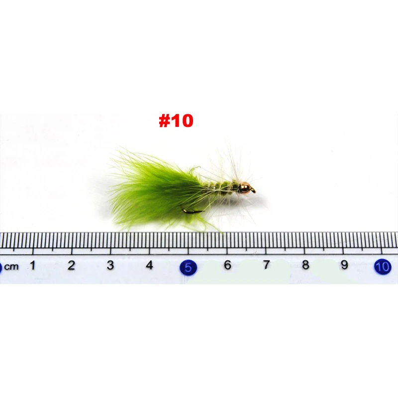 Wifreo 8 шт. #10 латунные золотые бусины головки Chartreuse зеленый Стример Летать для