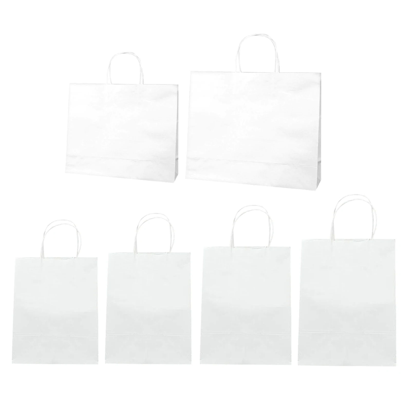 Paper Gift Bags with Handles for Kraft Christmas Gift Goody Bags DIY Party Goodie Bags Holidays Xmas Gift Party Favors Giving
