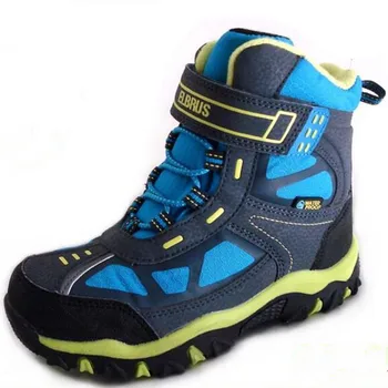 

boy snow boots waterproof socks quilted lining outdoor cotton shoes waterproof non-slip size 33 34 35 wallvell