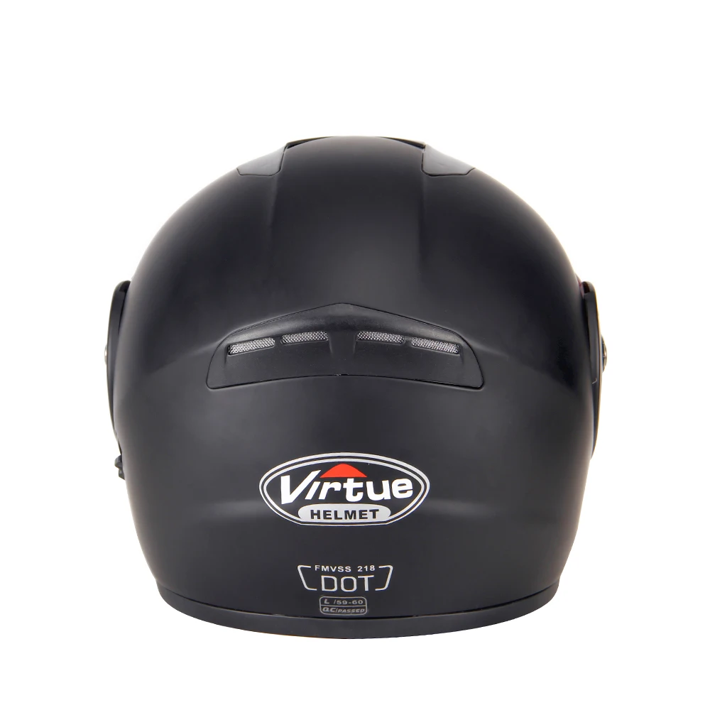 Мотоциклетный шлем модульный гоночный с двойными линзами на все лицо черного