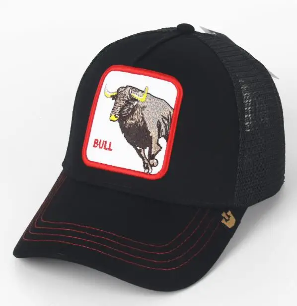 19 New Baseball Cap Animal EmbroideryAnime Cute Embroidery Summer Mesh Men's Ms. Outdoor Sunshade Truck Driver hats FITS Goorin² - Цвет: 19