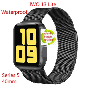 

Smart Watch IWO 13 Lite Series 5 40mm Heart Rate Knob Switch Page Swimming Waterproof Bluetooth Clock VS IWO 9 10 11 12 p68 p70