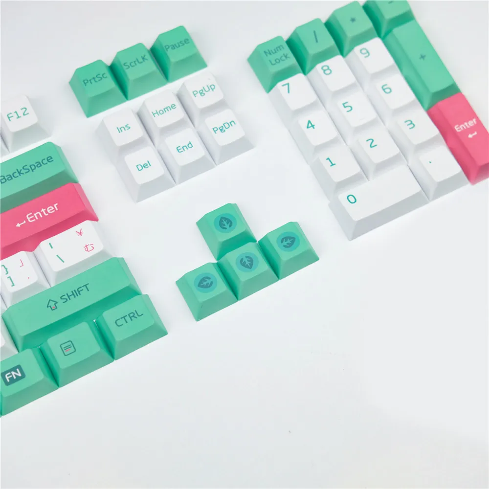 Teclas Conjunto Sapo Tema Pbt Keycaps para mx Switch Teclado Mecânico Cereja Perfil Lados Tintura Subbed Chave Tampão 1.75u 2u Deslocamento 131 - Imagem 3