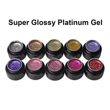 Monasi УФ-гель для ногтей 3D глянцевые Платиновые блестки гель Алмазный Золотой яркий блестящий лак Блестящий впитывающий лак для ногтей