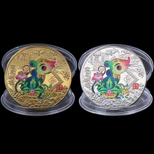 New 2020 Year Of The Rat Commemorative Coin Chinese Zodiac Souvenir Collectible Coins Collection Art Craft