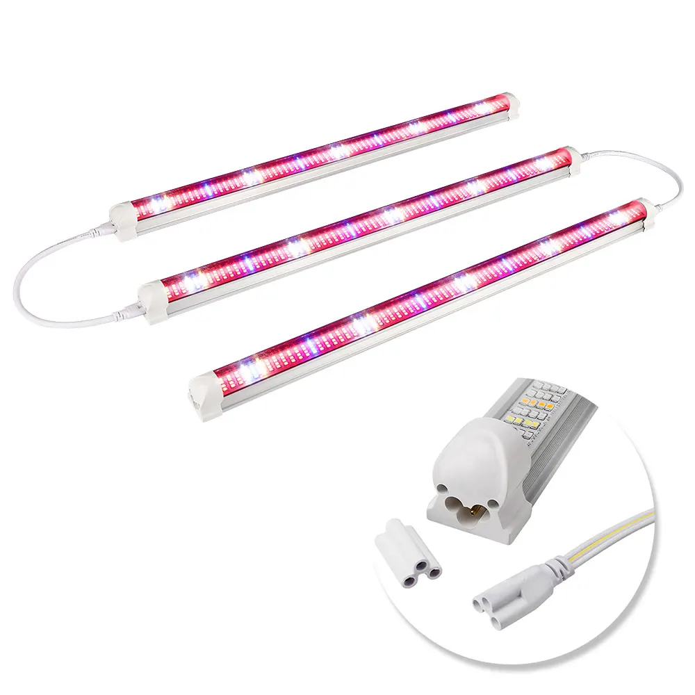 

3PCS Grow Light 60/90/120cm T8 Tube Led Phyto Lamp Strip for Indoor Potted Plants Flower Growth Seed Aquarium Tent Light Tube