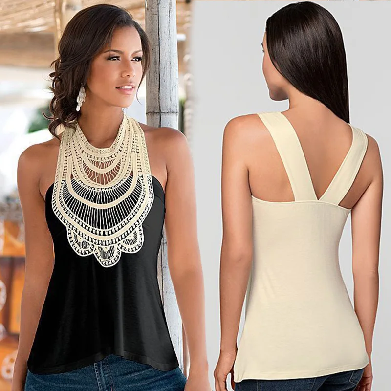 

Hot Selling Europe And America Big Brand WOMEN'S Dress 2018 New Style Summer Tops Vest Women's Summer Outer Wear T-shirt