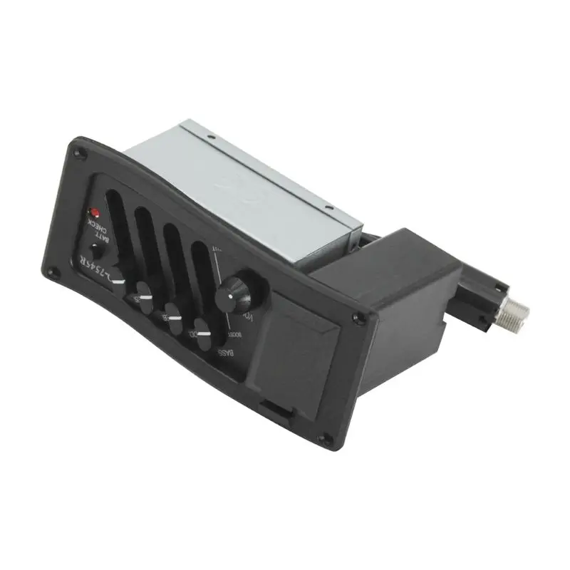 

Hot High quality 4 Band EQ 7545R Piezo Amplifier Equalizer 9V Battery Kit For Acoustic Guitar Pick up Q6PB