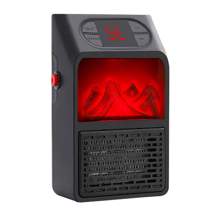 

Mini Electric Wall-Outlet Flame Heater EU Plug-In Air Warmer PTC Ceramic Heating Stove Radiator Household Wall Handy Fan-EU Plug