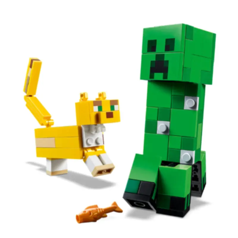 The BigFig Series 2 With Ocelot Building Blocks Compatible 21156 Bricks Sets Toys For Gifts Kids