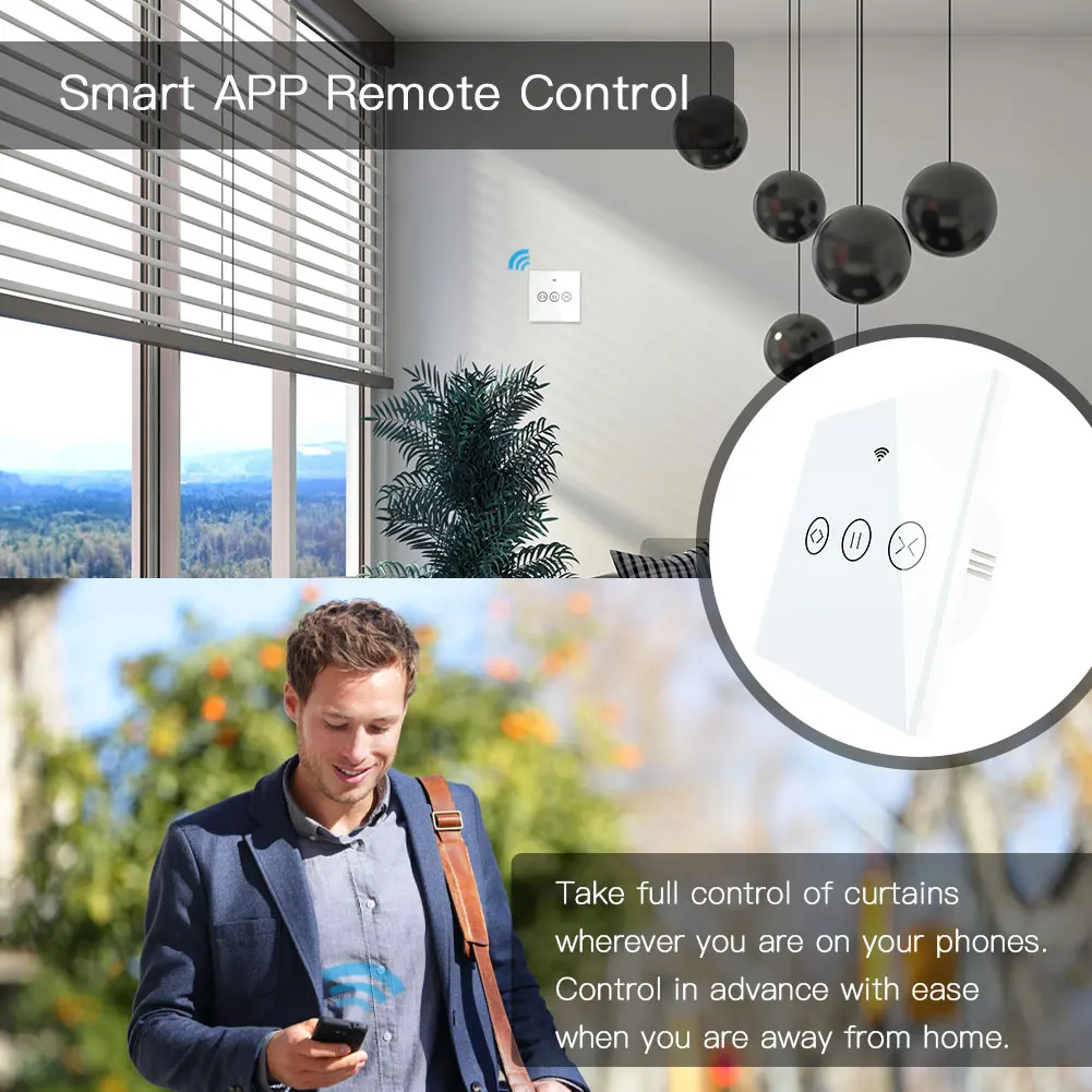 WiFi RF433 умная сенсорная занавеска рулонные жалюзи мотор переключатель Tuya Smart Life