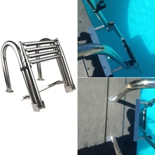 Нержавеющая сталь 4 шага Морская Лодка Лестница яхты складная доска для плавания лестница из нержавеющей стали