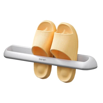 

New Bathroom Slippers Rack Wall-mounted Shoe Storage Shoe Rack Toilet Rack Double Row Slippers Rack Slipper Shelf Daily Storage