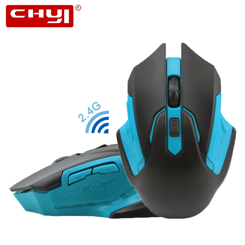 CHYI 2,4G Беспроводной игровой Мышь USB оптическая компьютерная мышь 800/1200/1600 Точек на дюйм 6 кнопок Тетрадь офисная мышь для ПК ноутбук