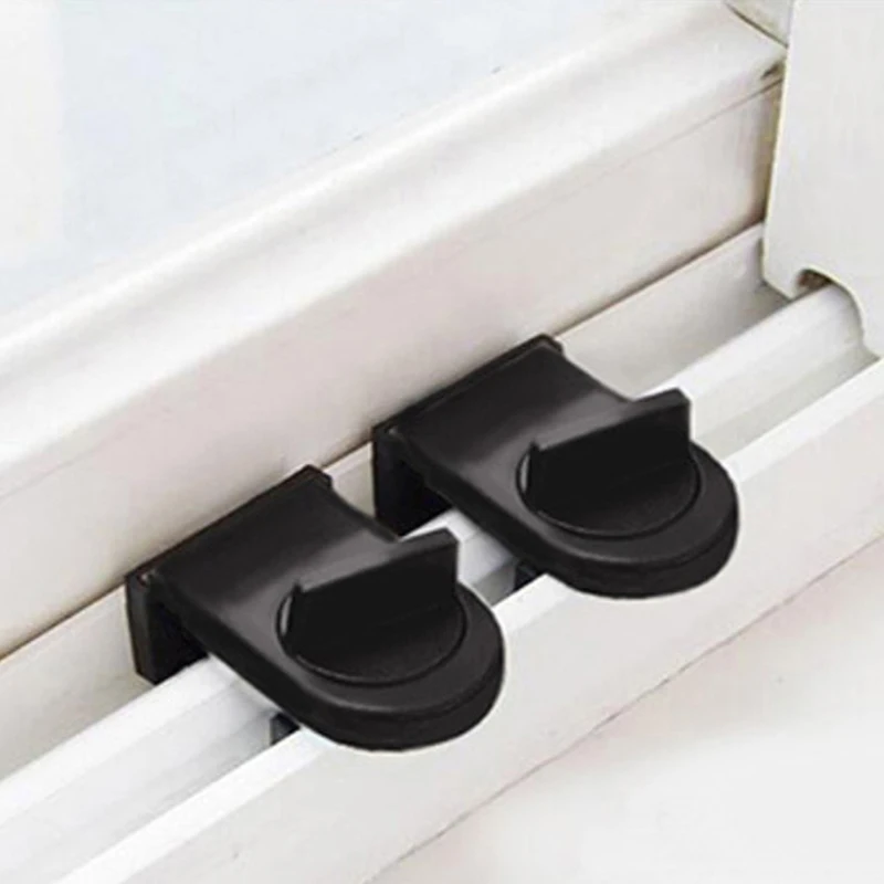 1 Pcs Adjustable Security Door Latch Mobile Window Insurance Lock Anti-theft Protection Lock Window Stoppers Accessories
